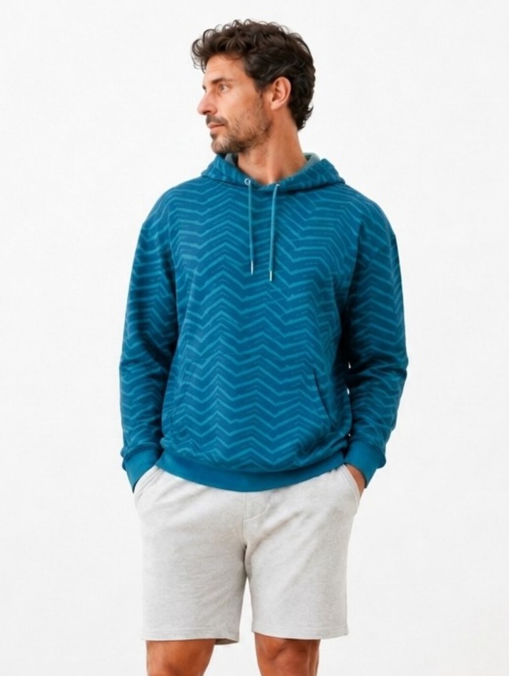 Xersion Chevron Hoodie XL Men's Y2K Skater Streetwear Grunge